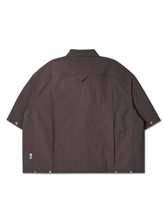 ABP. BIG BRO S/S SHIRT NYLON DARK BROWN - BEV C multi label store