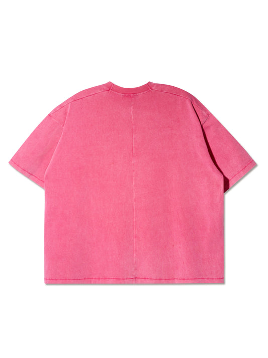 SINGLE STITCH WASHED CROPPED TEE PINK - BEV C multi label store
