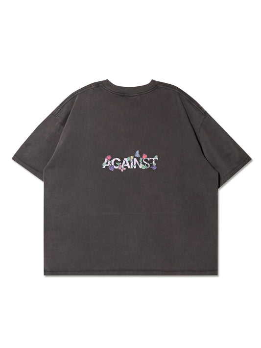 WASHED BUTTERFLY BOXY TEE BLACK - BEV C multi label store