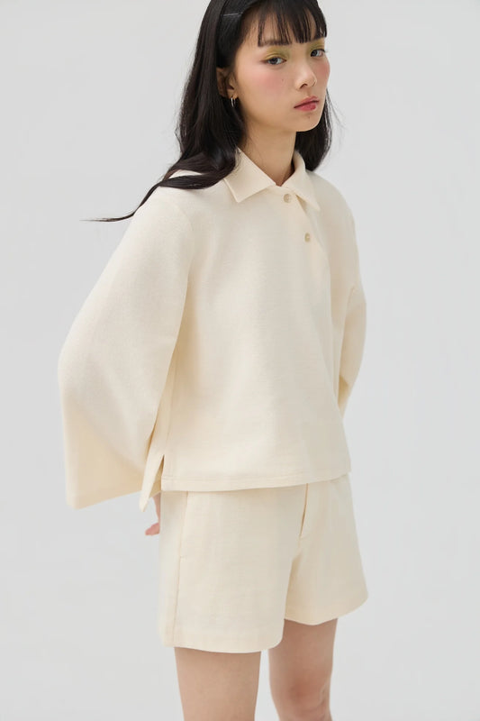 JIN KNIT TEE IN CREAM - BEV C multi label store