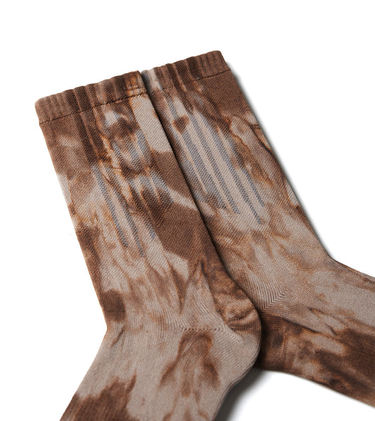 Spot dye Crew Tech Socks - Spot Sulfur - BEV C multi label store