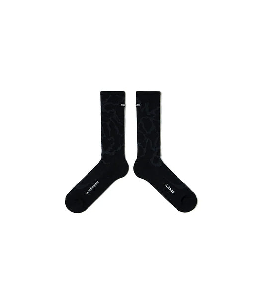Black - WISDOM® x nozzle quiz® Graphic Socks - BEV C multi label store