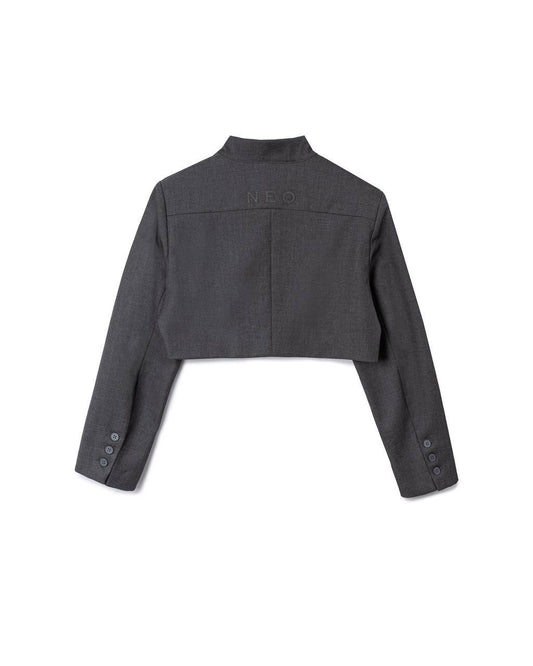 VOL.3_CH.1 Mandarin Cropped Suit - Grey - BEV C multi label store