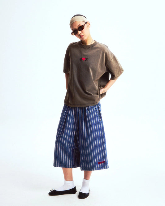LOVE PEACE WASHED BOXY TEE BLACK - BEV C multi label store