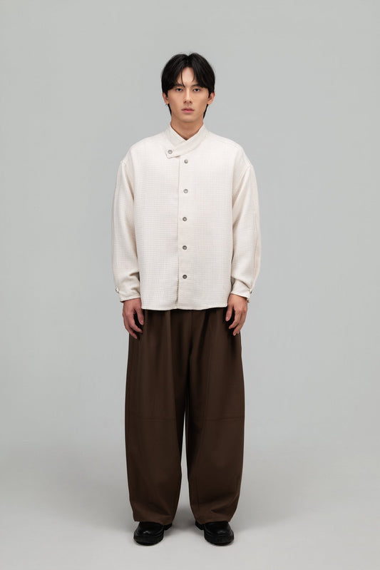 Gender Neutral Cocoon Trousers (Poly / Brown) - BEV C multi label store