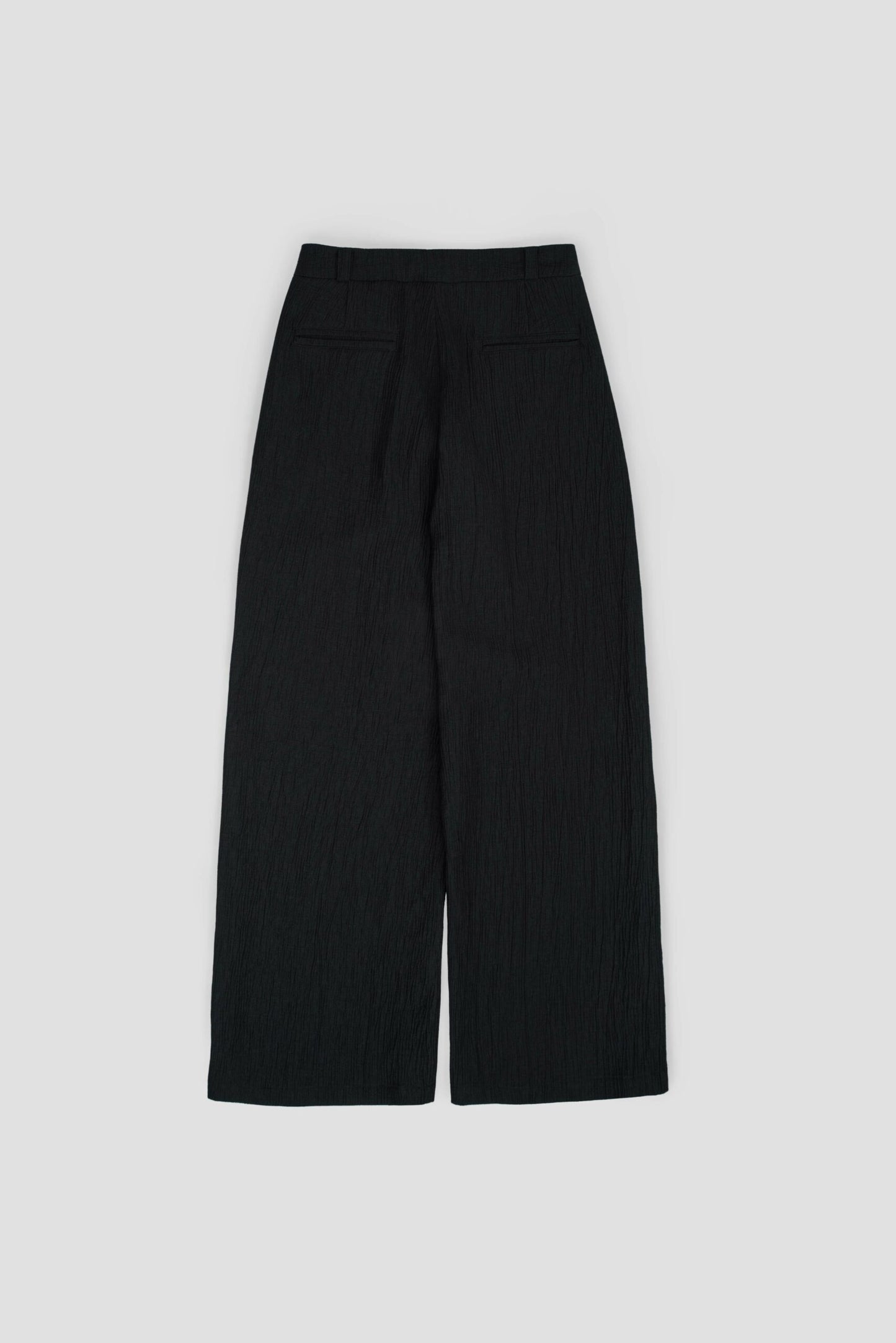 Tri Pleated Belted Trousers (Black) - BEV C multi label store