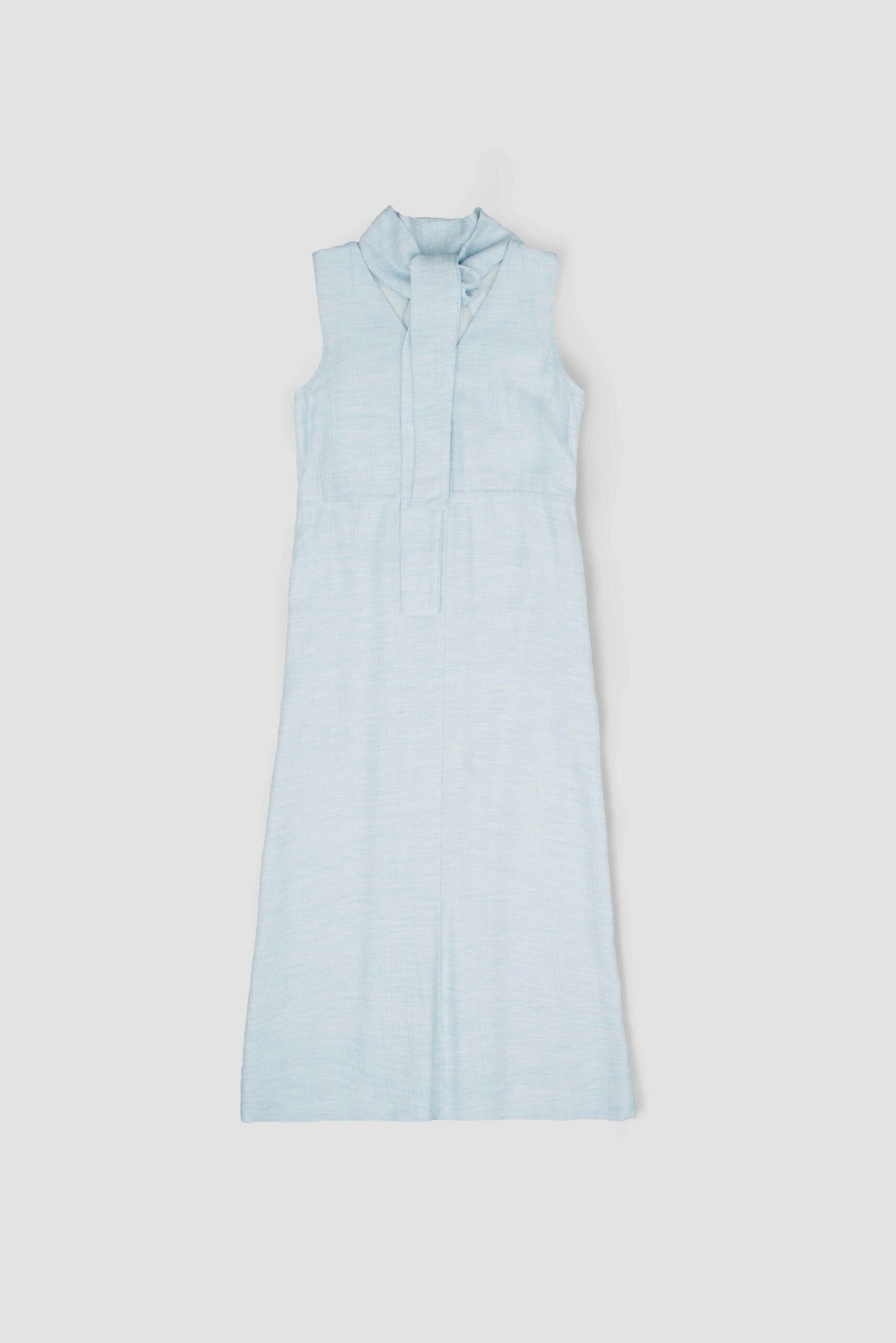 Pleated High Neck Scarf Dress (Blue) - BEV C multi label store