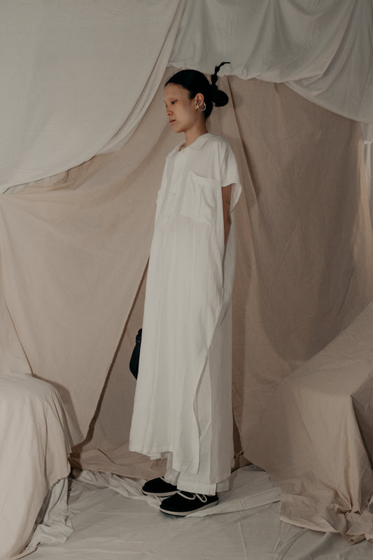 So Simple Collar Dress In White - BEV C multi label store