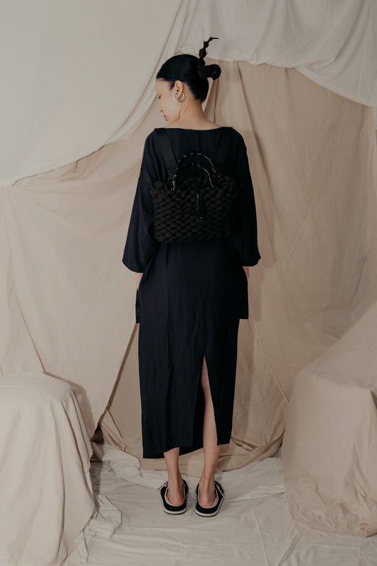 Alms Bowl Dress in Black - BEV C multi label store