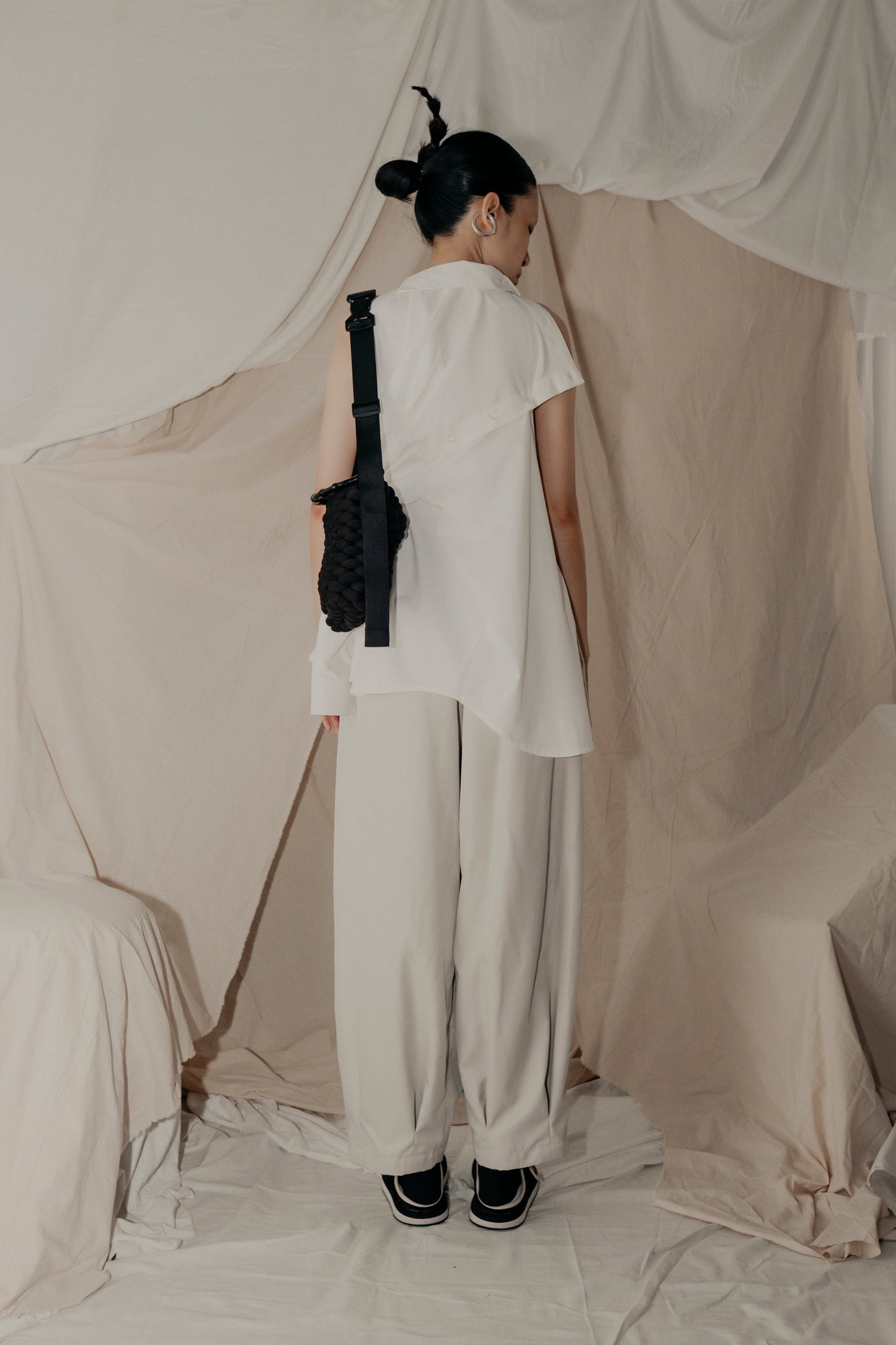 Sheeta Balloon Pants in Cream - BEV C multi label store