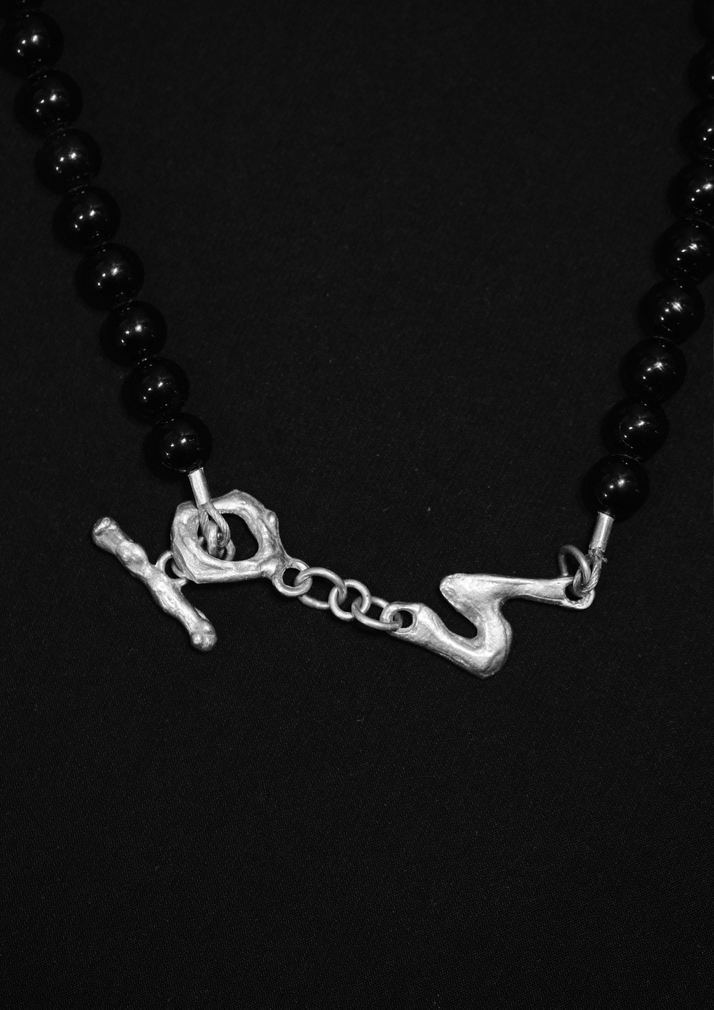 AQUATIC BLACK AGATE NECKLACE-0001 - BEV C multi label store