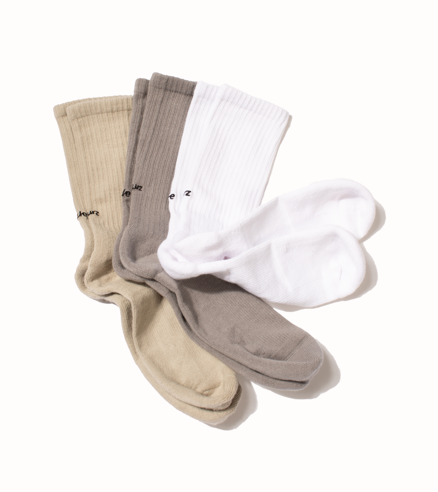 Essential Crew Casual Socks - Crew Beige - BEV C multi label store
