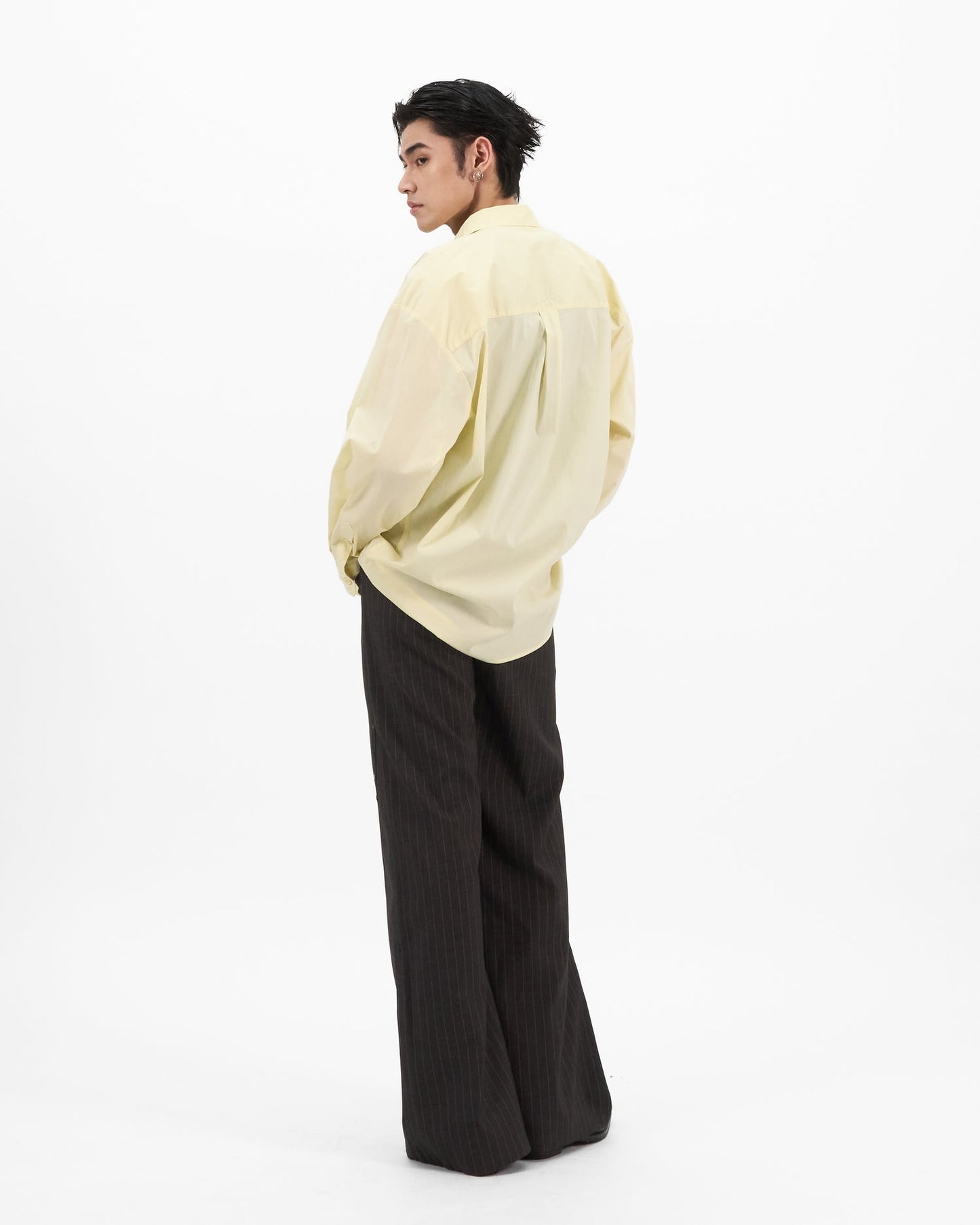 VOL.3_CH.1 Mandarin Long Sleeve Shirt - Yellow - BEV C multi label store