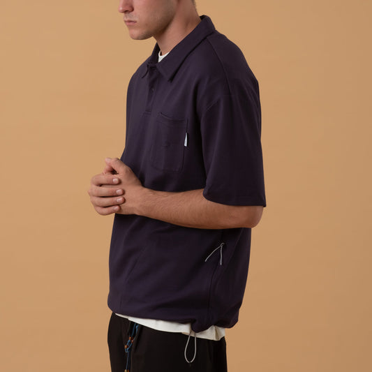 3P Polo Tee / Rayon - Navy - BEV C multi label store