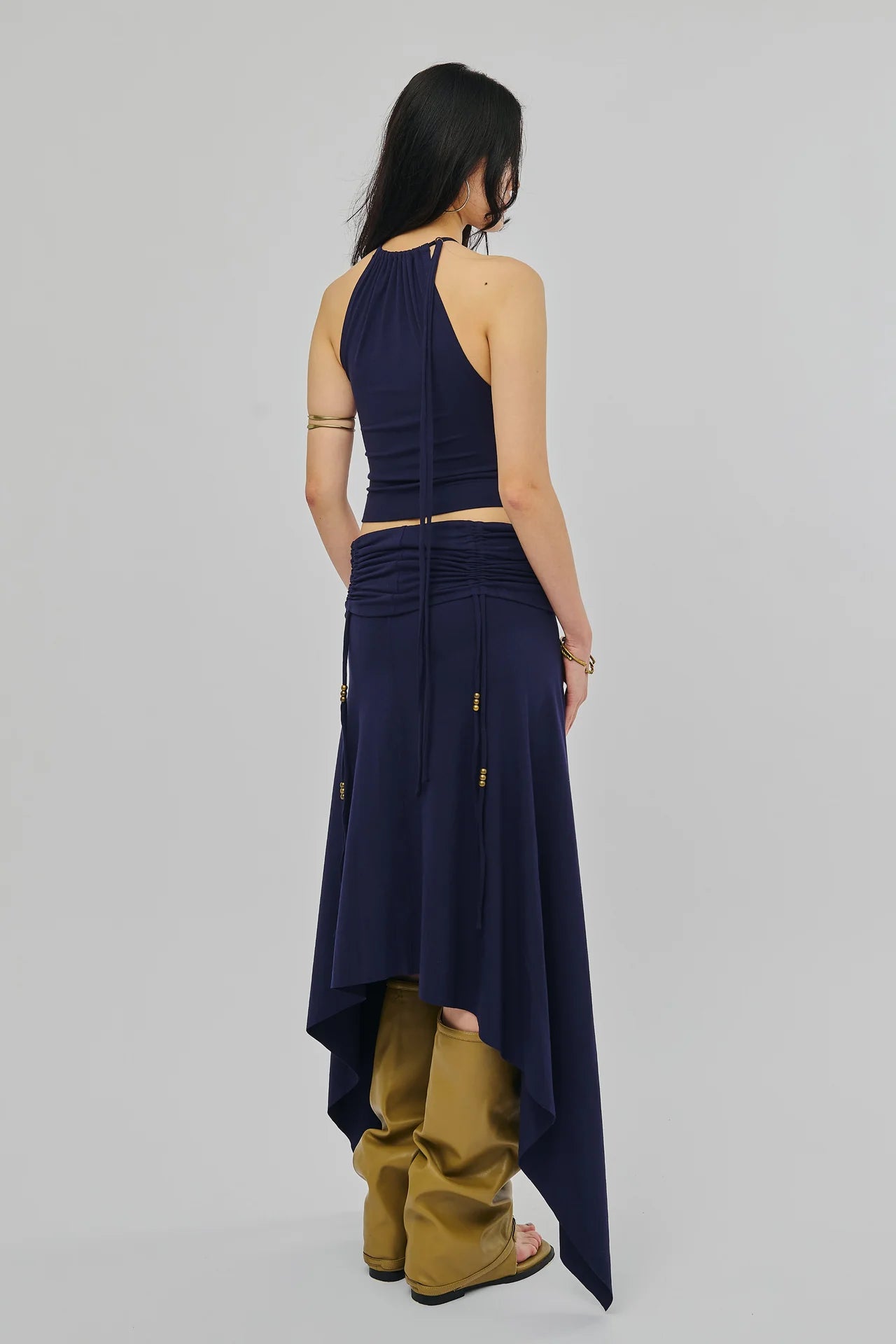 REVERENT MAXI SKIRT NAVY - BEV C multi label store