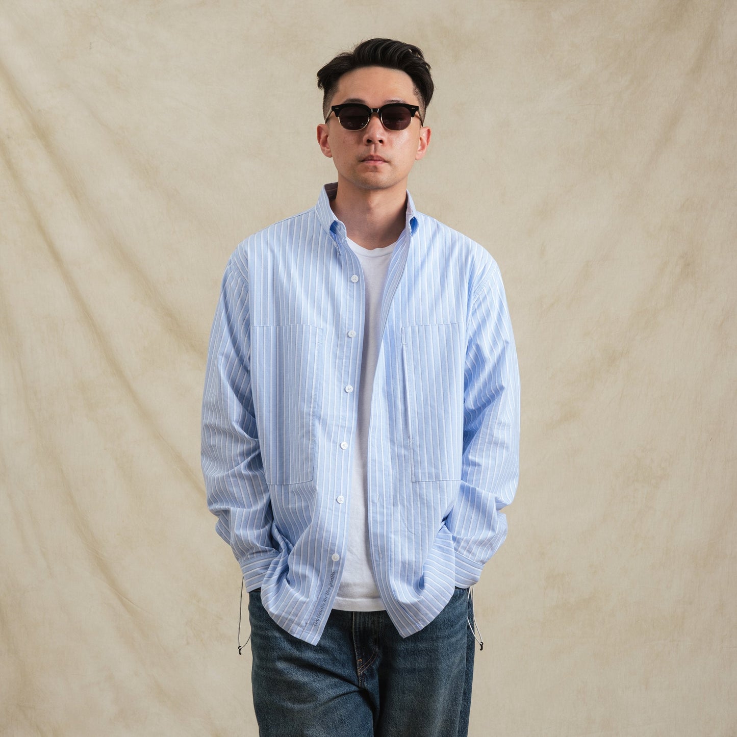 Stripe Sidepull Shirt / Cotton - BLWH - BEV C multi label store