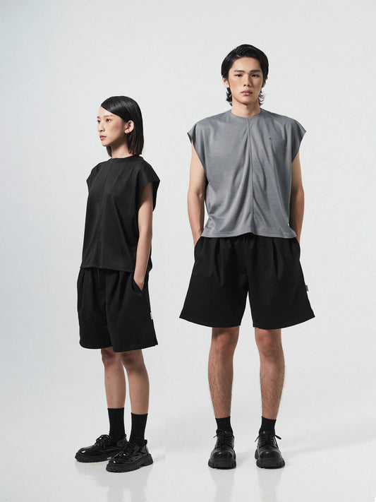 ORDINARY CAP SLEEVE TOP | GREY - BEV C multi label store