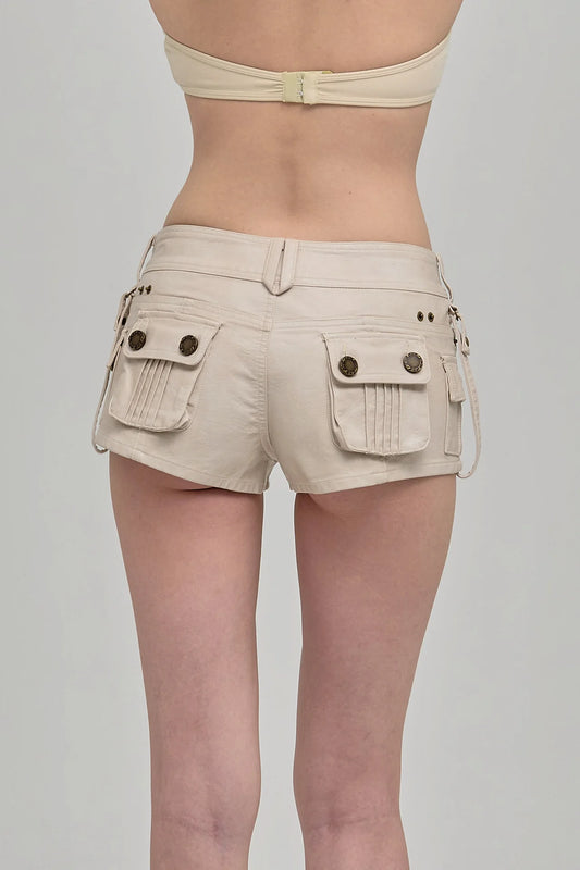 UTILITY SHORTS BEIGE - BEV C multi label store