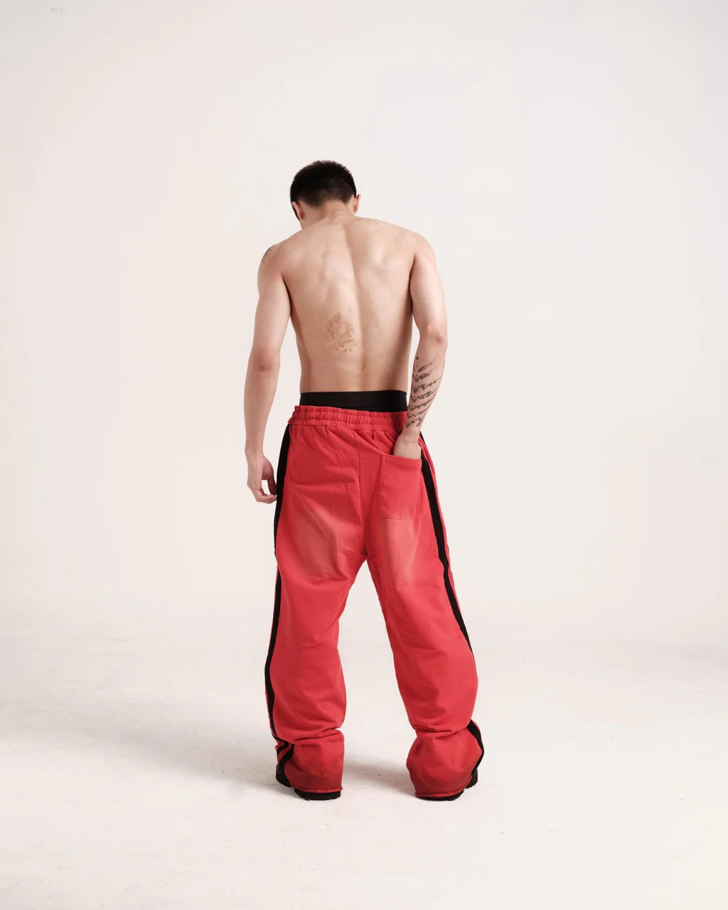 Faded Ruined Crimson Sweat Pants - BEV C multi label store