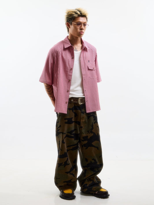 STRIPE MIGUEL SHIRT PINK - BEV C multi label store