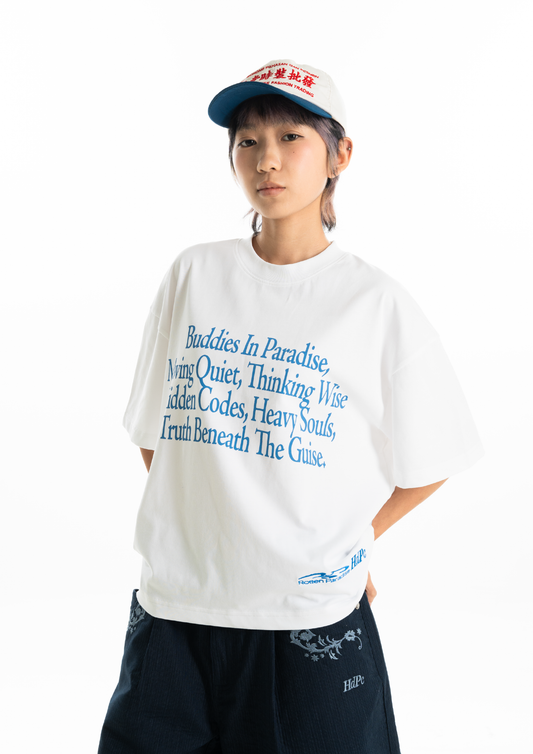 Buddies in Paradise Quotes Tee - BEV C multi label store