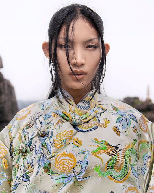 Qipao Oversaiz (Sage Dragon) - BEV C multi label store