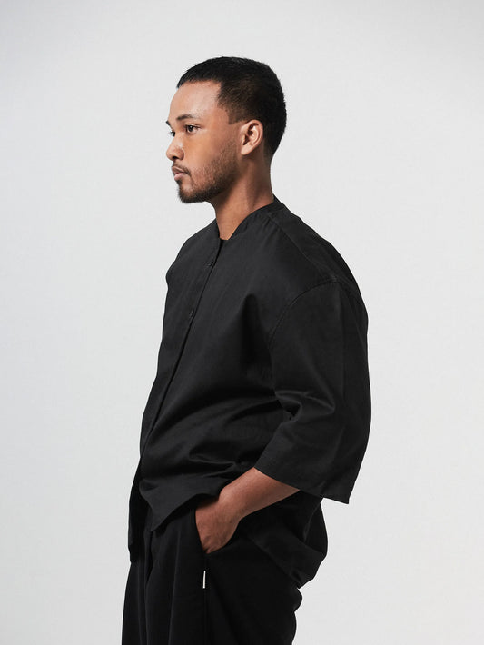 SLEEK ZEN TAILORED SHIRT - BLACK - BEV C multi label store