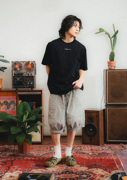 MINI LOGO RAGLAN TEE IN BLACK - BEV C multi label store