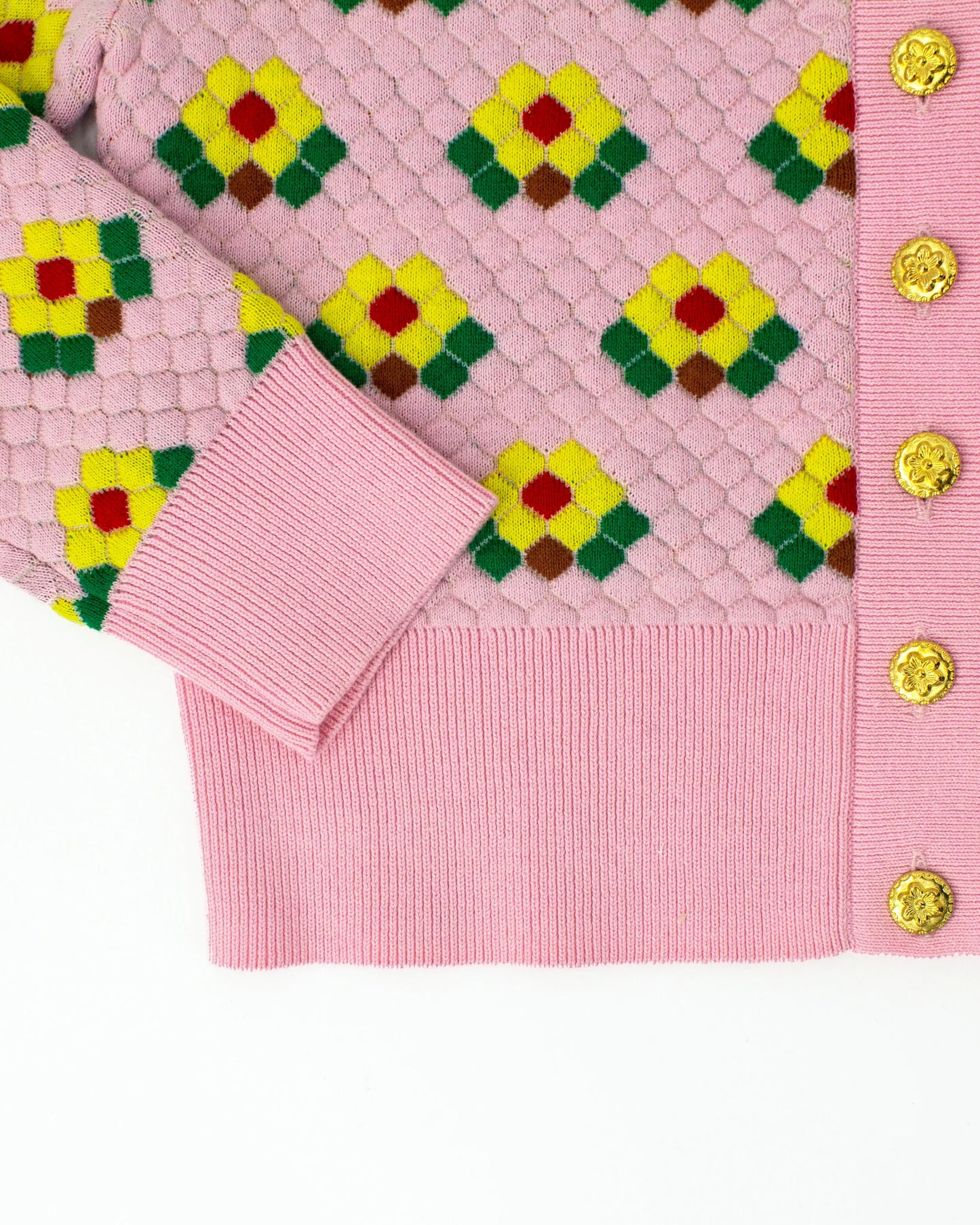WC Floral Tiles Cardigan Pink - BEV C multi label store