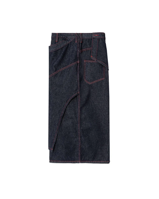 N E O VOL.2_CH.2 RED SELVAGE DENIM SKIRT - BEV C multi label store