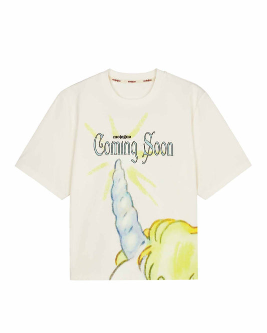 "Coming Soon" Short Sleeve T-Shirt (Off White) - BEV C multi label store