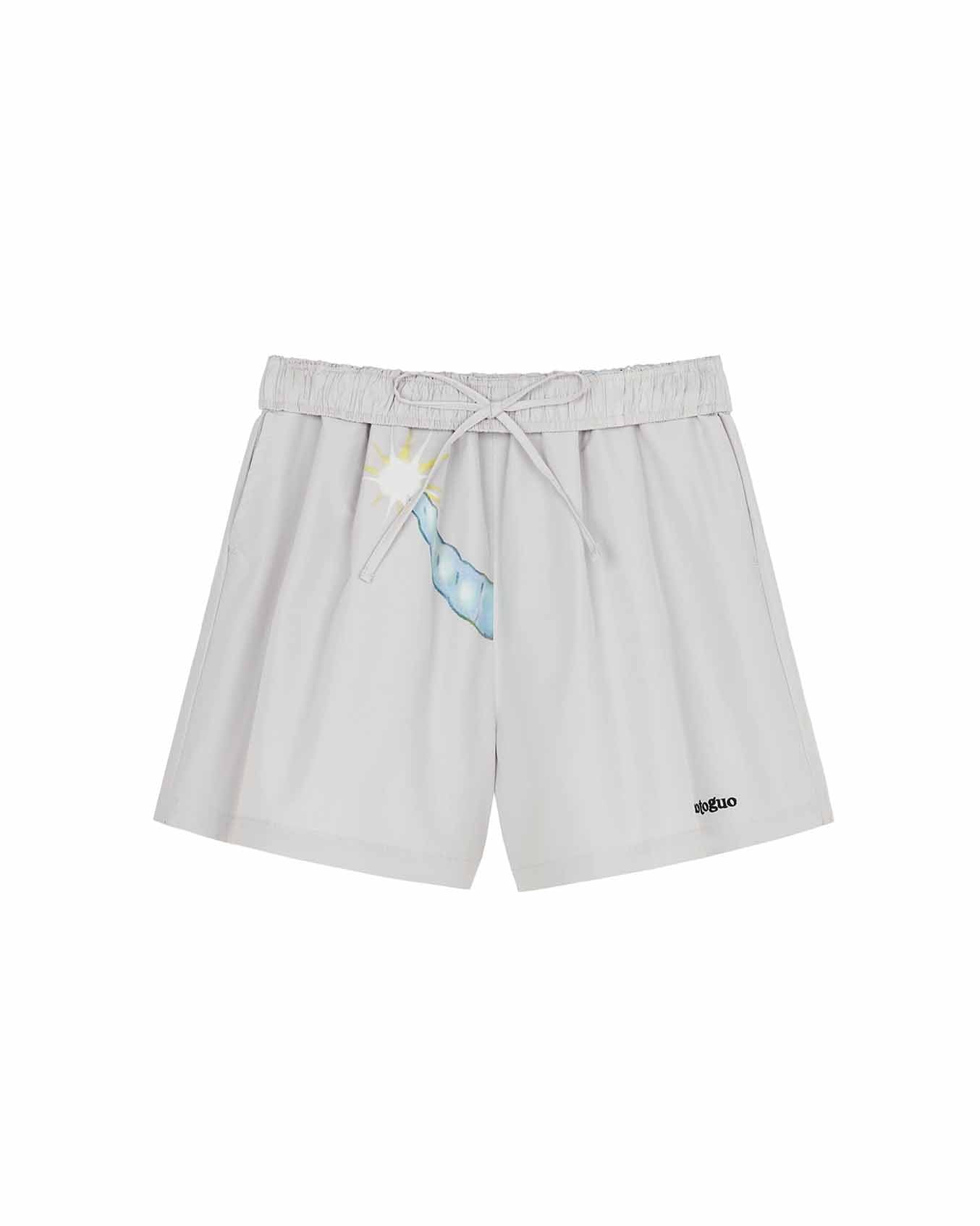 "Coming Soon" Shorts (Cool Gray) - BEV C multi label store