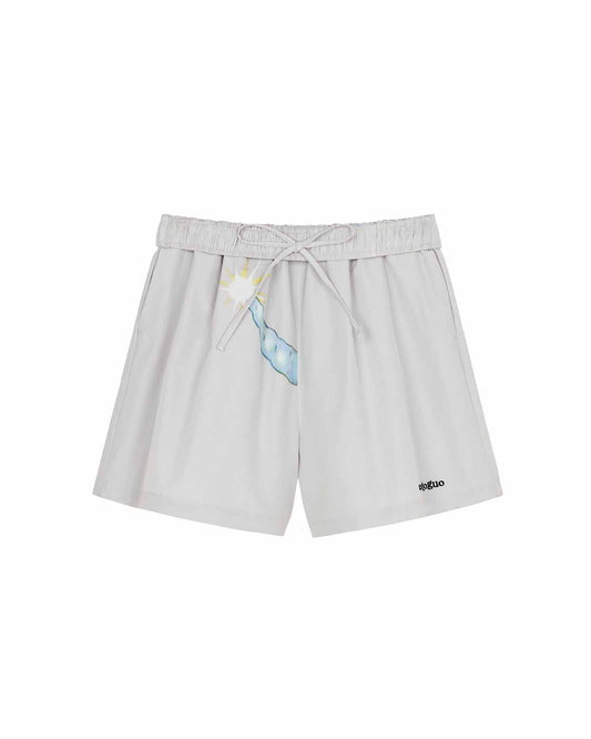 "Coming Soon" Shorts (Cool Gray) - BEV C multi label store