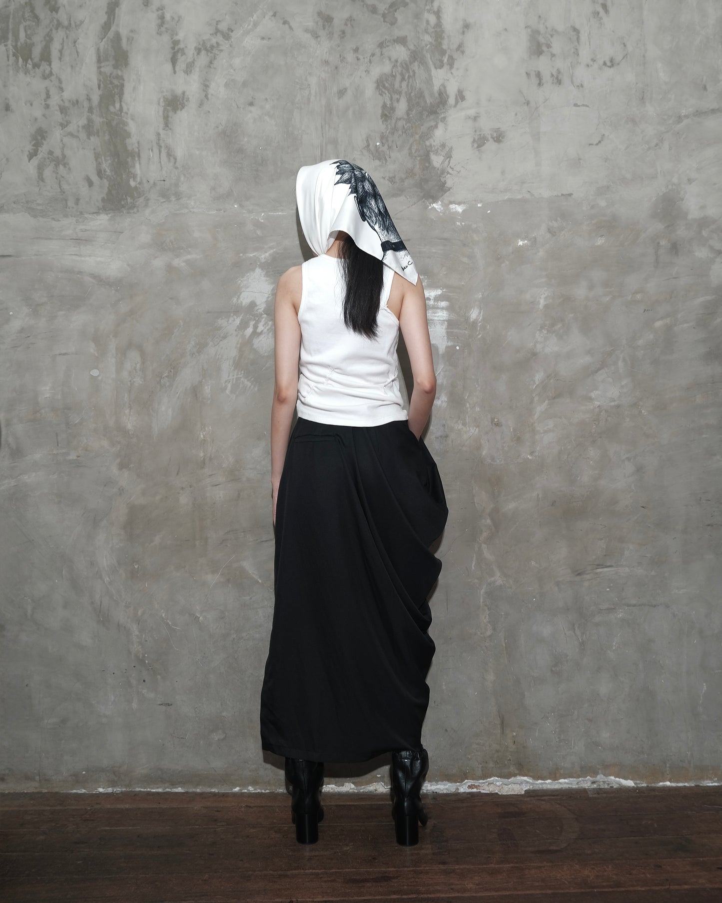 Draped Sarong Skirt in Black - BEV C multi label store