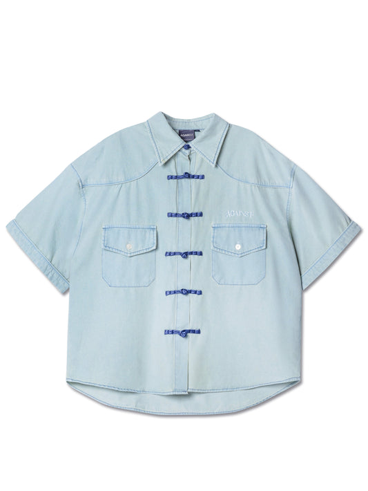 WESTERN ORIENTAL CHAPO SHIRT LIGHT BLUE - BEV C multi label store
