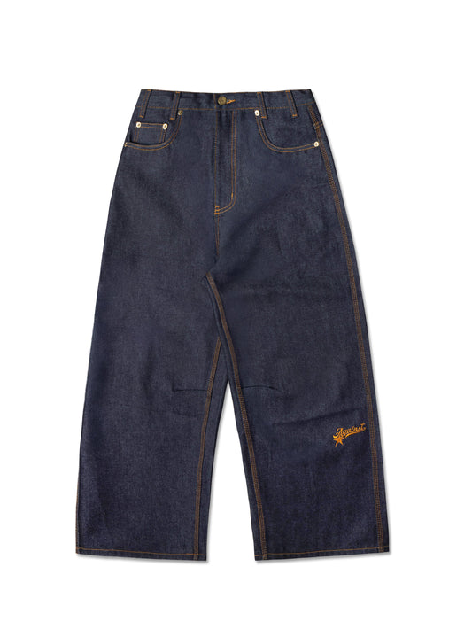 STAR LOGO RAW JEANS - BEV C multi label store