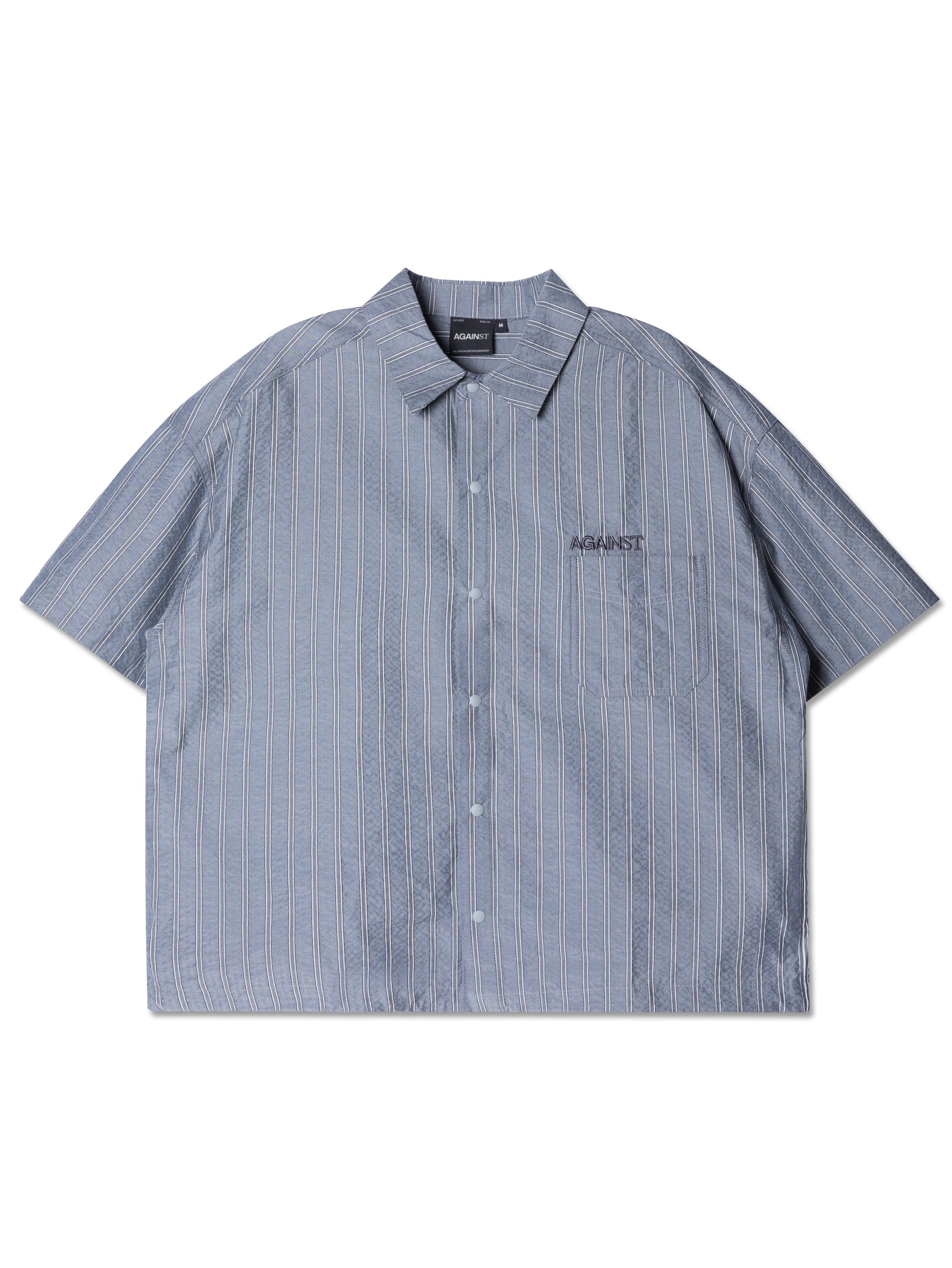 STRIPE STANDARD SHIRT GREY - BEV C multi label store