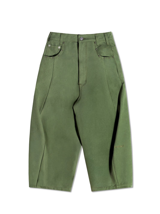 STUDDED YANKII PANTS GREEN - BEV C multi label store
