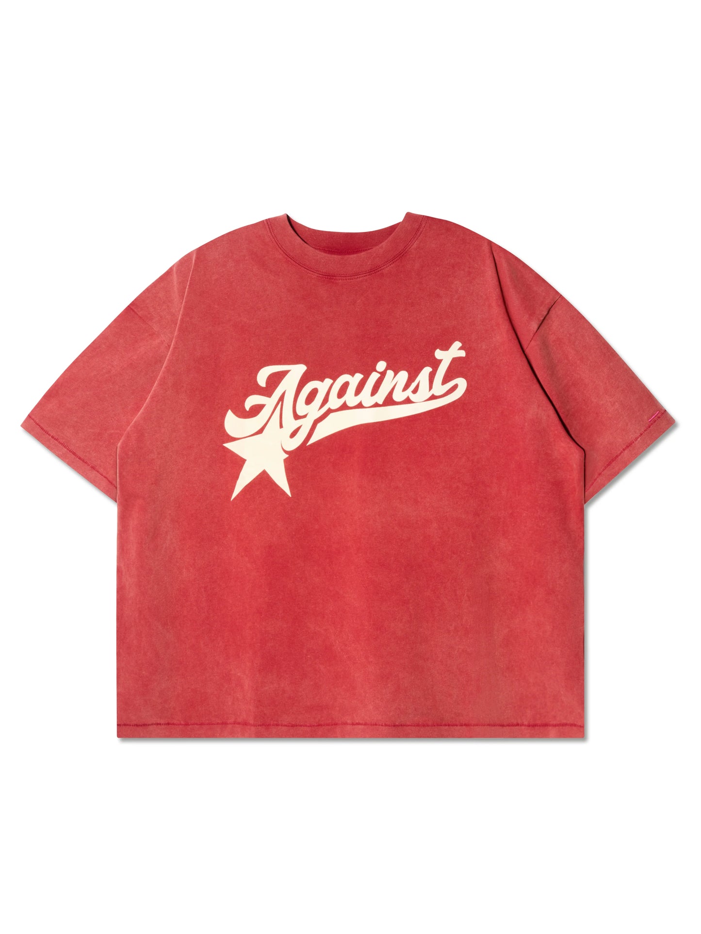 A-STAR WASHED BOXY TEE RED - BEV C multi label store