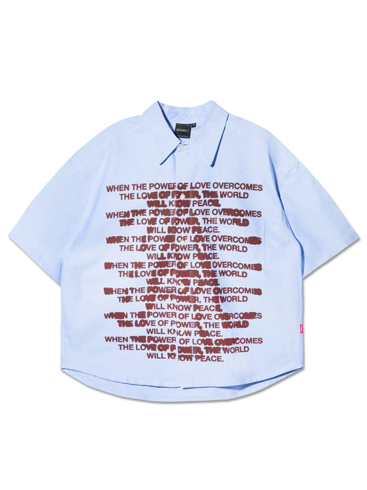 QUOTE CHAPO SHIRT LIGHT BLUE - BEV C multi label store
