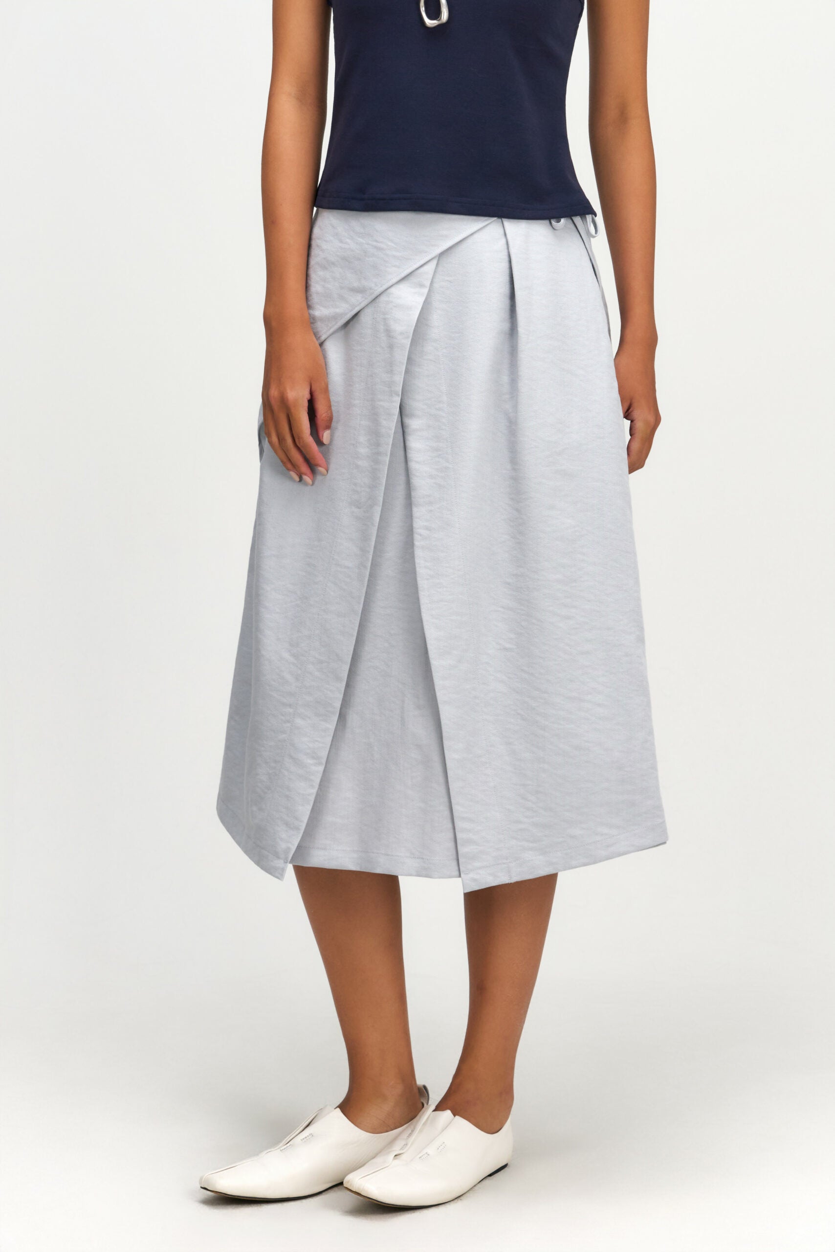 Waist Bandeu Layering Skirt – Midi (Light Blue) - BEV C multi label store