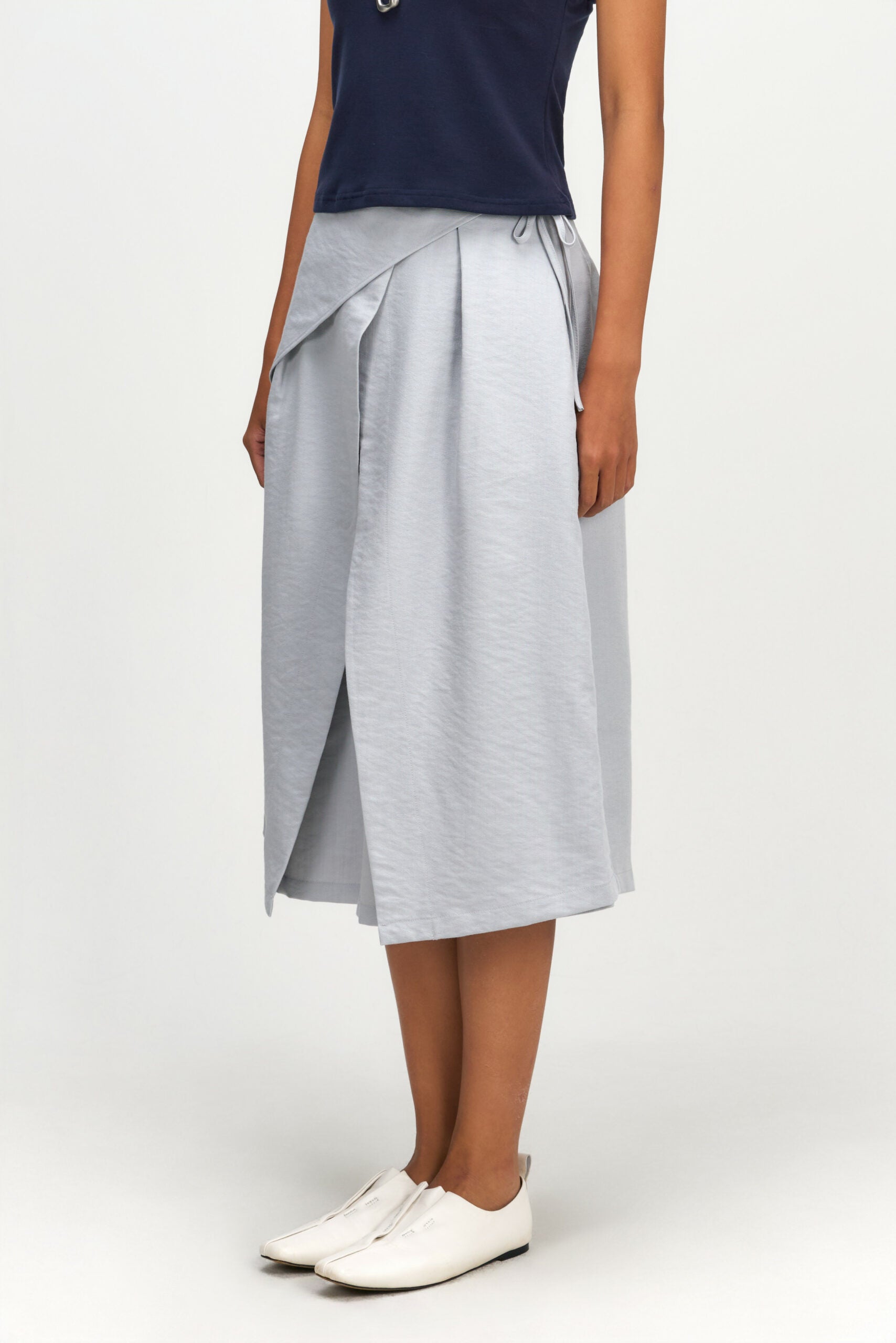 Waist Bandeu Layering Skirt – Midi (Light Blue) - BEV C multi label store