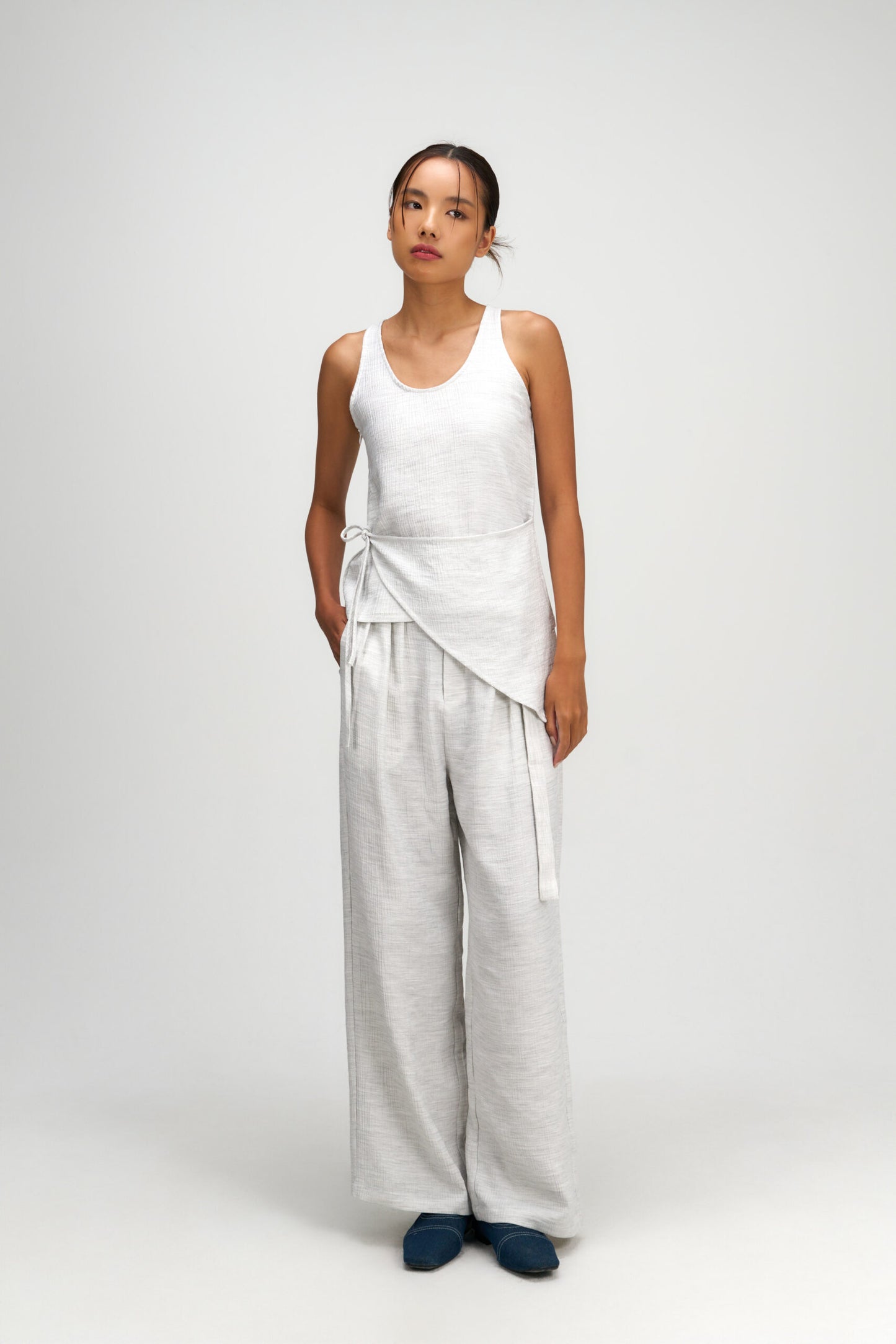 Waist Bandeu Tank Top (Grey) - BEV C multi label store