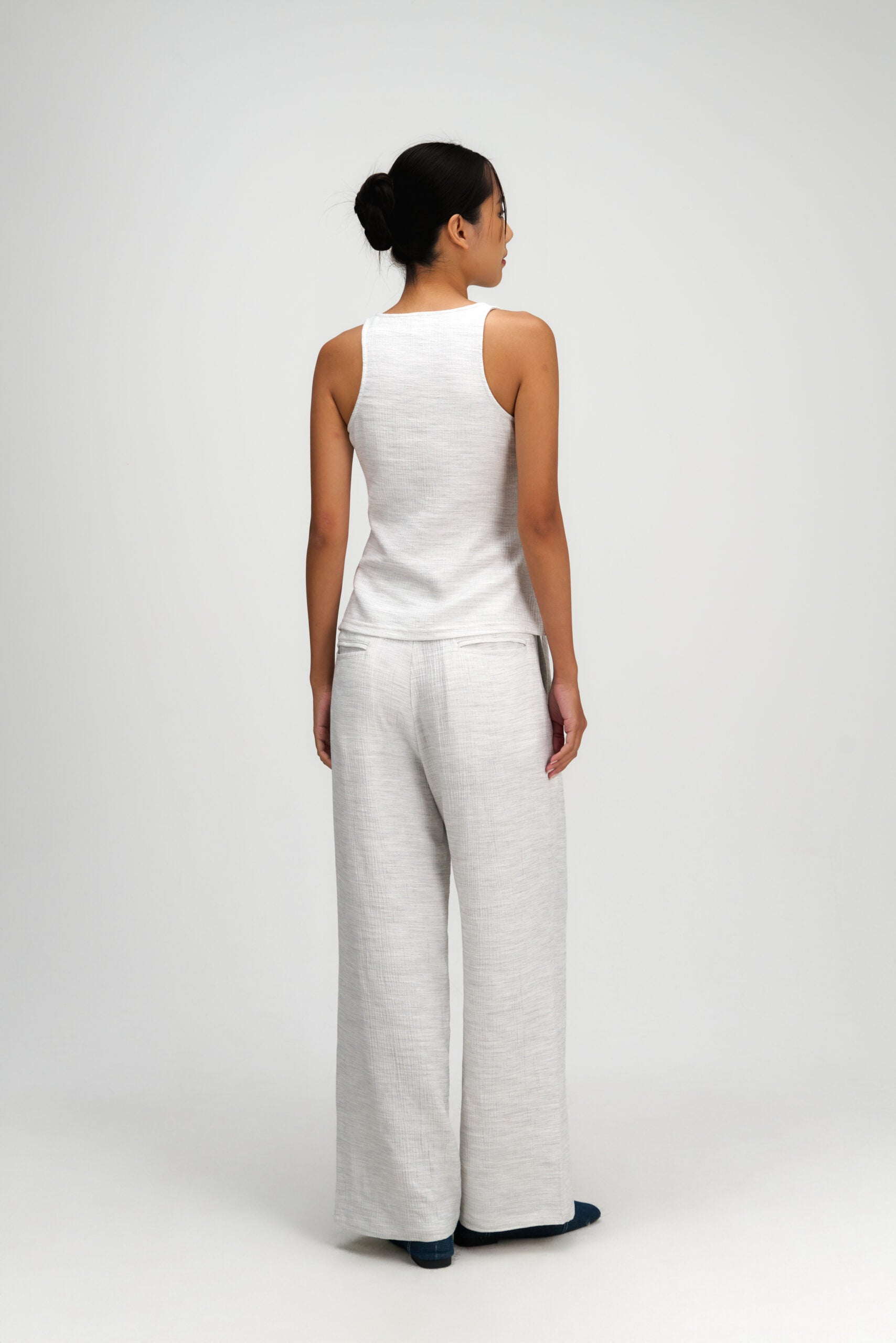 Tri Pleated Belted Trousers (Grey) - BEV C multi label store