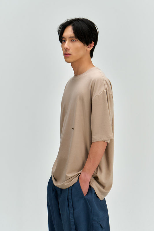 Gender Neutral Drift Knit Straight Long Tee (Beige) - BEV C multi label store