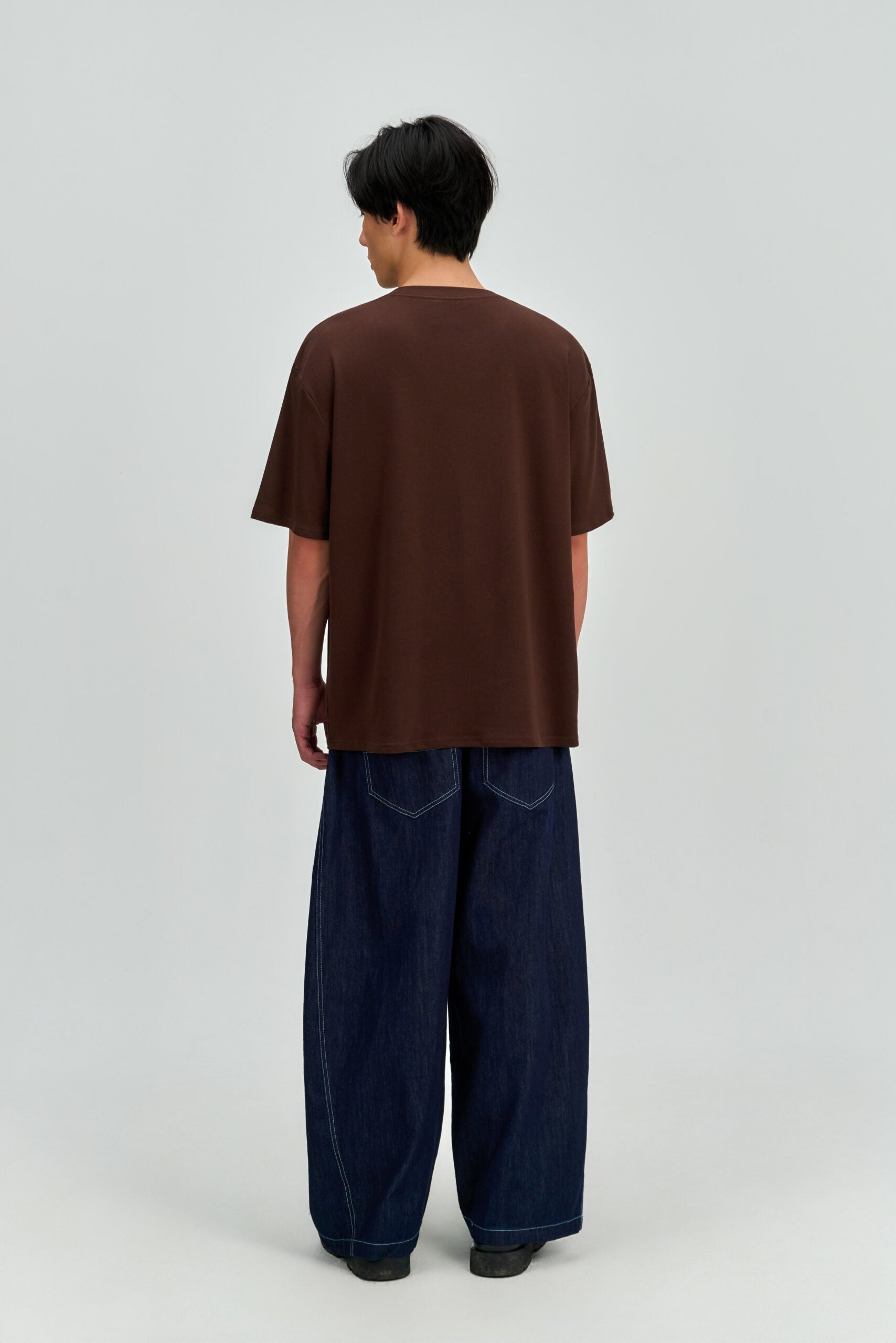 Gender Neutral Drift Knit Straight Long Tee (Brown) - BEV C multi label store