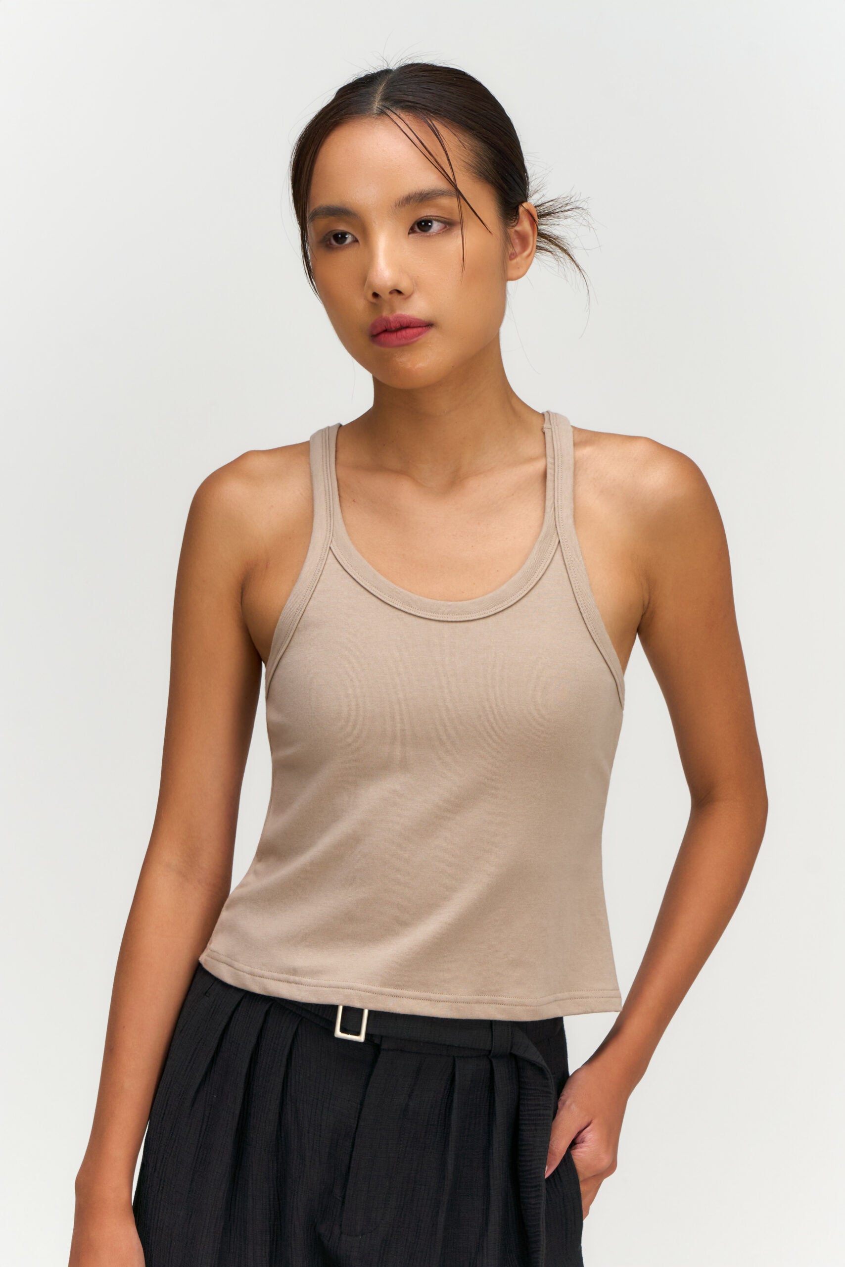 Drift Knit Y-Back Tank Top (Beige) - BEV C multi label store