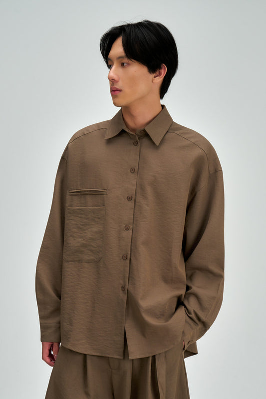 Gender Neutral Oversized Arm Long Sleeve Blouse (Tea) - BEV C multi label store