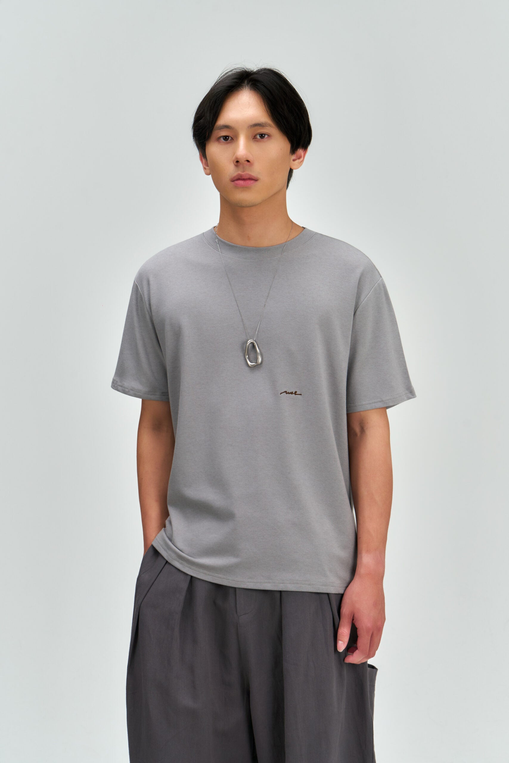 Gender Neutral Drift Knit Straight Long Tee (Blue Grey) - BEV C multi label store