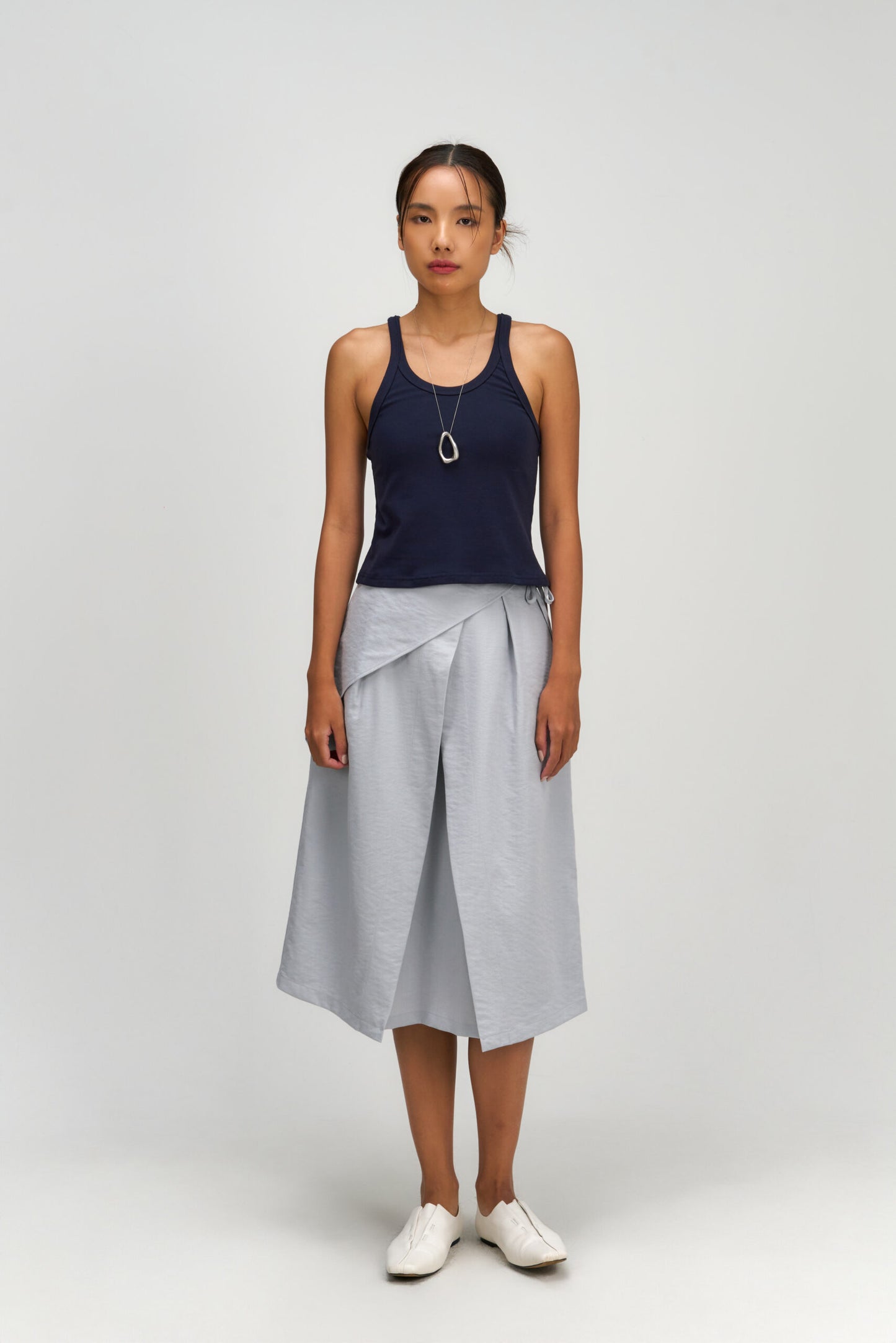Waist Bandeu Layering Skirt – Midi (Light Blue) - BEV C multi label store